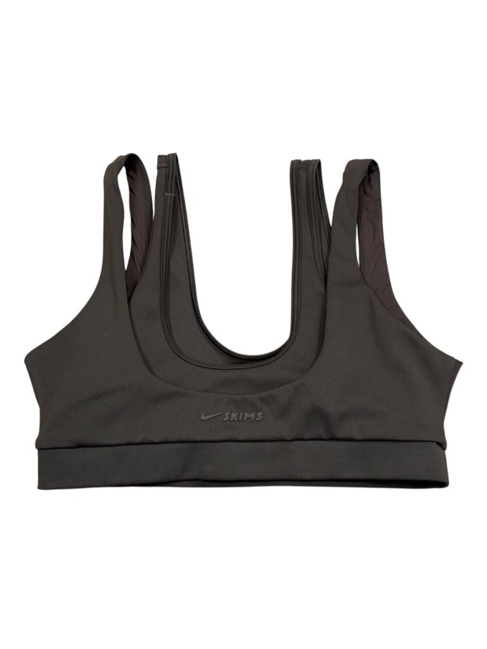 Nike x Skims Double Strap Scoop Bra Brown Medium